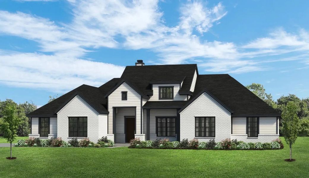 Representative exterior photo of a completed home built from the The Luke by Elmwood Custom Homes in Ranch at Stone Hill, Waxahachie, TX (Image 9).