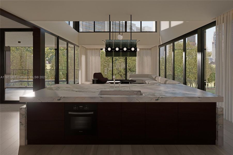 Furnished interior view inside a new home in , Miami Beach (Image 17).