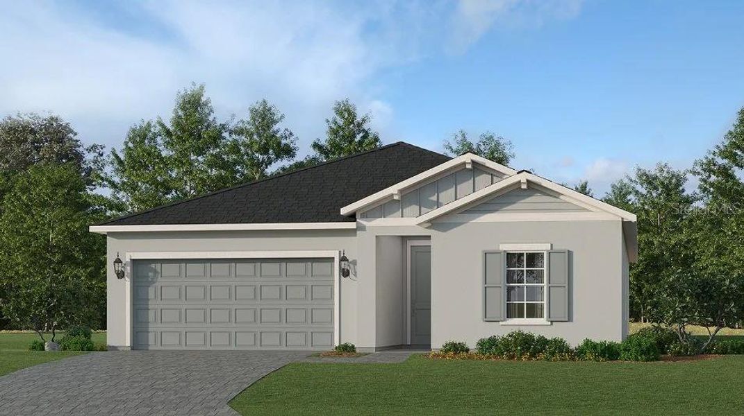 Front exterior of a new home in Lennar at Turnleaf, Punta Gorda, FL, highlighting curb appeal (Image 2). Front exterior of a new home in Lennar at Turnleaf, Punta Gorda, FL, highlighting curb appeal (Image 2).