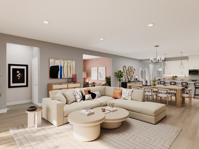 Representative furnished interior of a home built from the Bradley by Taylor Morrison in Skye Ranch Community Group Page, Sarasota (Image 6).