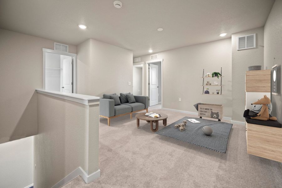Representative furnished interior of a home built from the Palmer by View Homes in Aspen Meadows – Townhomes, Colorado Springs (Image 10).