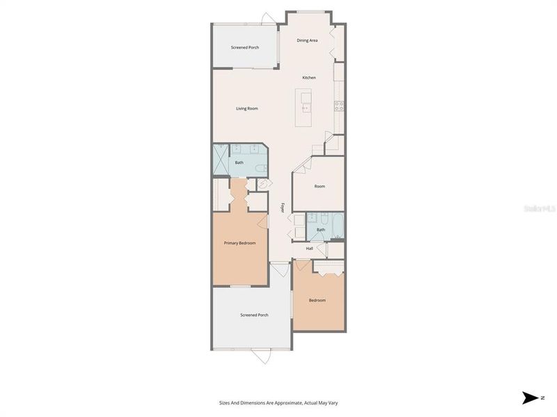 2D floor plan layout of this home in Calusa Country Club, Lakewood Ranch, FL (Image 5).