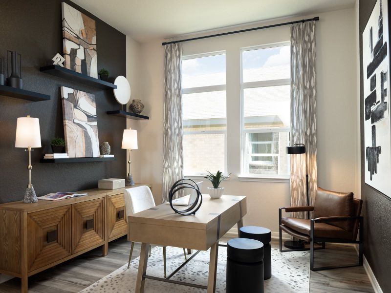 Furnished interior view inside a new home in Fox Falls, Boerne (Image 9).
