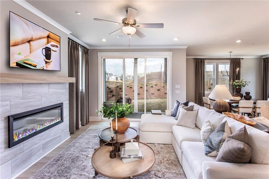 Furnished interior view inside a new home in Poppy at GreenHouse, Marietta (Image 13). Furnished interior view inside a new home in Poppy at GreenHouse, Marietta (Image 13).