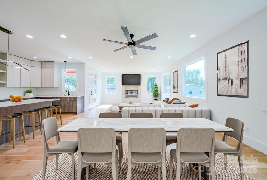 Virtually Staged Living/Dining Room.