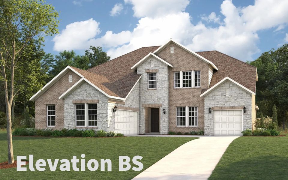 Representative exterior photo of a completed home built from the Trinity by Stonehollow Homes in River Ranch, Van Alstyne, TX (Image 19). Representative exterior photo of a completed home built from the Trinity by Stonehollow Homes in River Ranch, Van Alstyne, TX (Image 19).