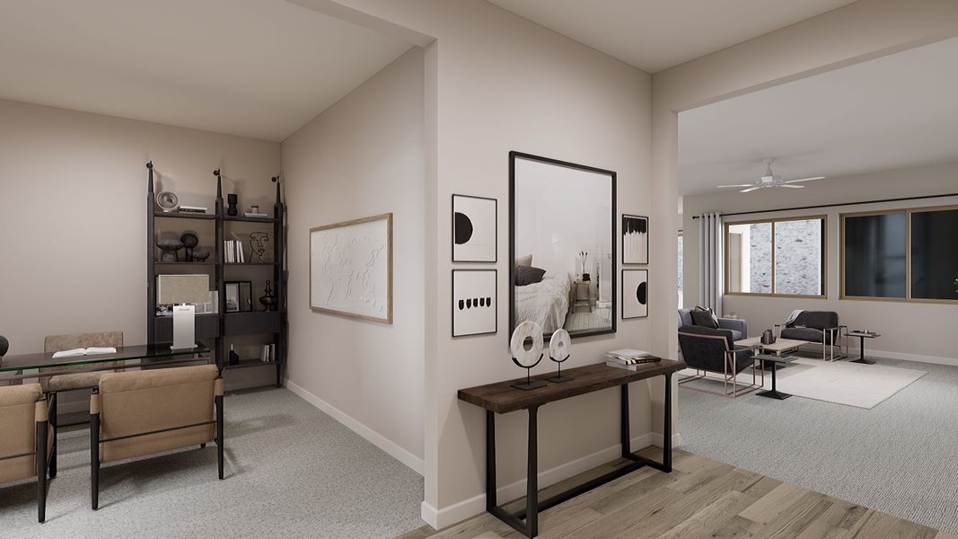 Representative furnished interior of a home built from the Parker Plan 5031 by Tri Pointe Homes in Abel Ranch, Goodyear (Image 9).