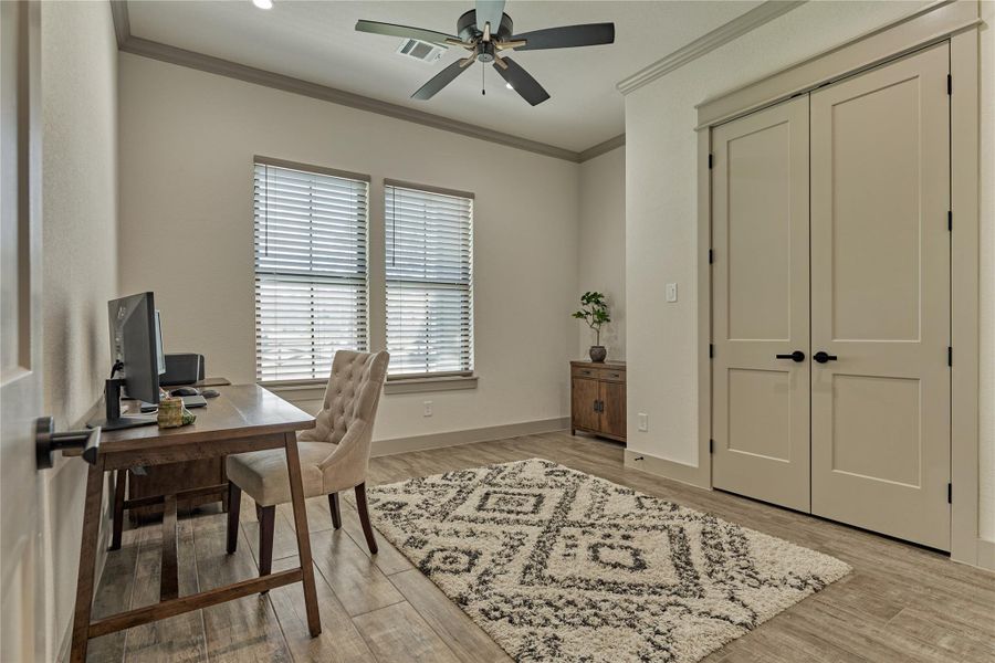 Bedroom 2 currently being used as an office