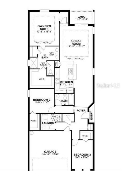 Floor Plan- Garage on the left side. Floor Plan- Garage on the left side.