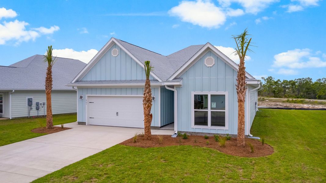 Representative exterior photo of a completed home built from the The Kennedy by D.R. Horton in WindMark Beach, Port Saint Joe, FL (Image 21). Representative exterior photo of a completed home built from the The Kennedy by D.R. Horton in WindMark Beach, Port Saint Joe, FL (Image 21).