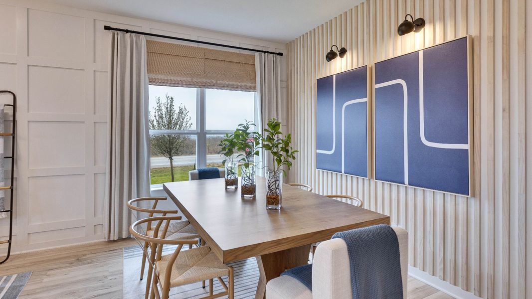 Representative furnished interior of a home built from the Meyerson by DRB Homes in Infinity Square, Kyle (Image 9).
