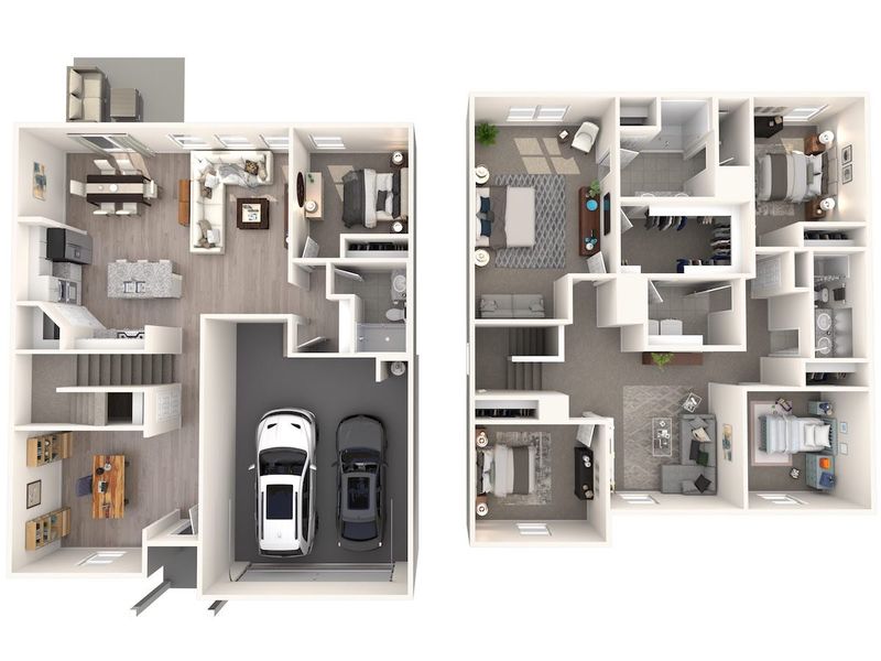 2D floor plan layout for the Chatham by Meritage Homes in Maxwell Commons, Easley, SC (Image 4).