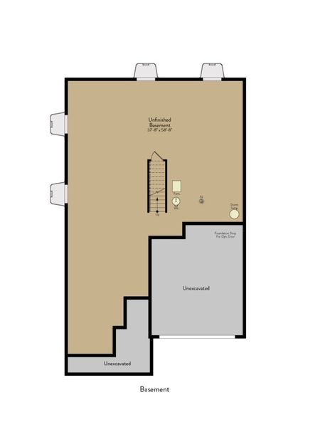 2D floor plan layout for the Bluebell by View Homes in Country Club Reserve – Fort Collins, Fort Collins, CO (Image 4).
