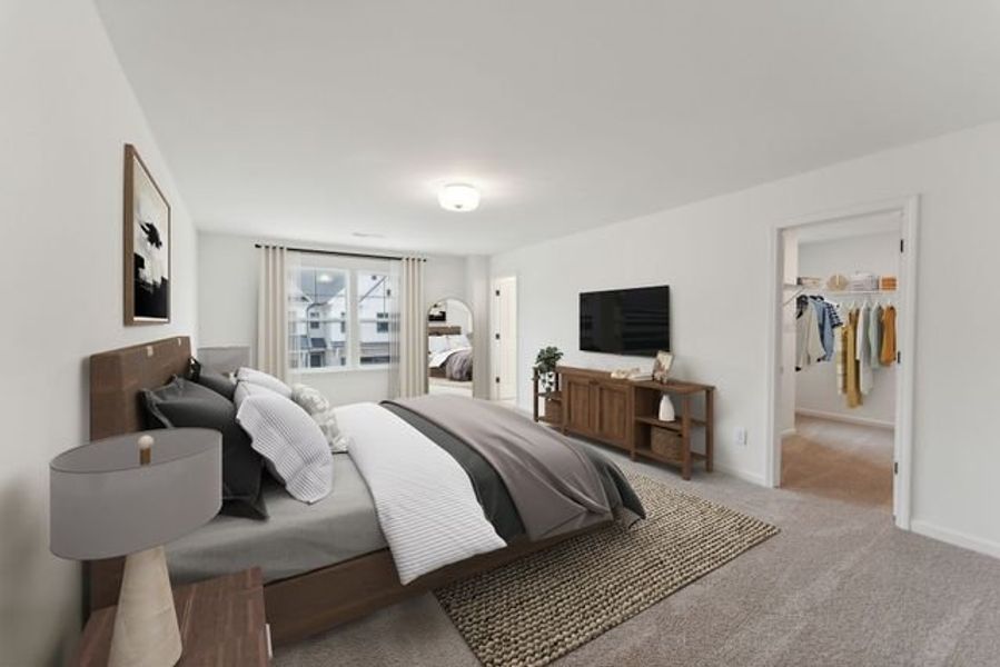 Representative furnished interior of a home built from the Advent TH by True Homes in Harpers Landing Townhomes, Walkertown (Image 11).