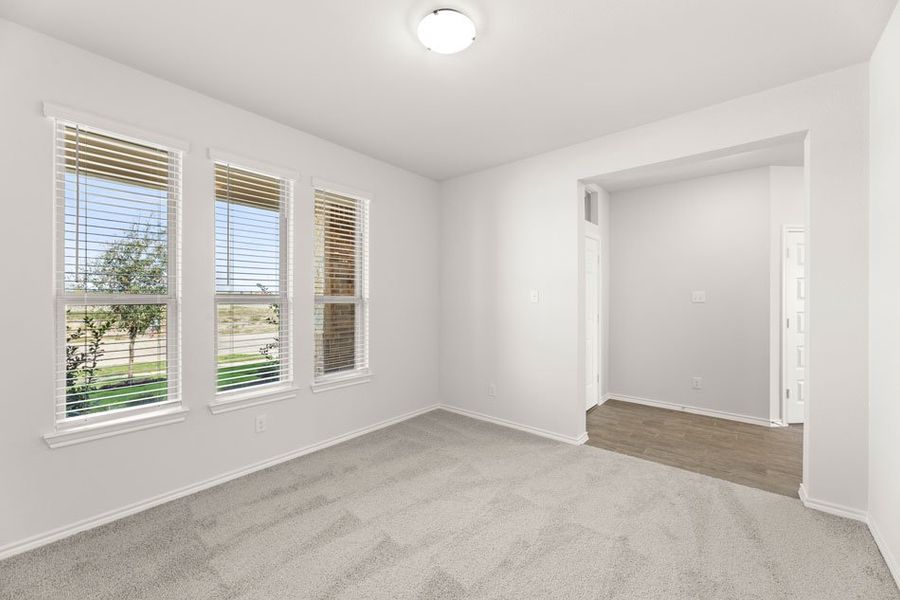 Front exterior of a new home in Northspur, Terrell, TX, highlighting curb appeal (Image 6). Front exterior of a new home in Northspur, Terrell, TX, highlighting curb appeal (Image 6).