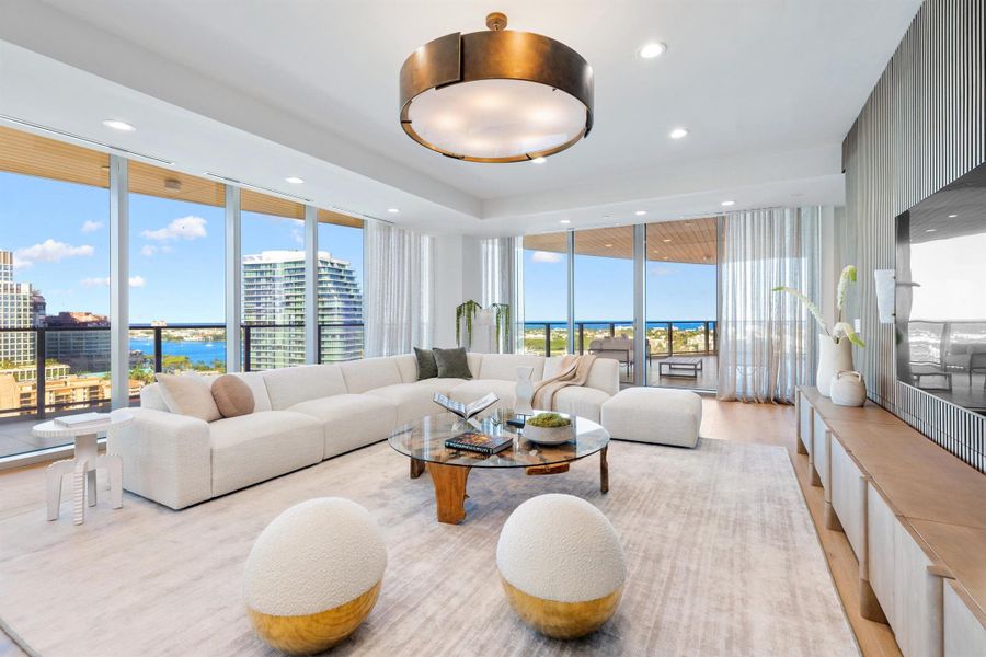 Furnished interior view inside a new home in , West Palm Beach (Image 33).