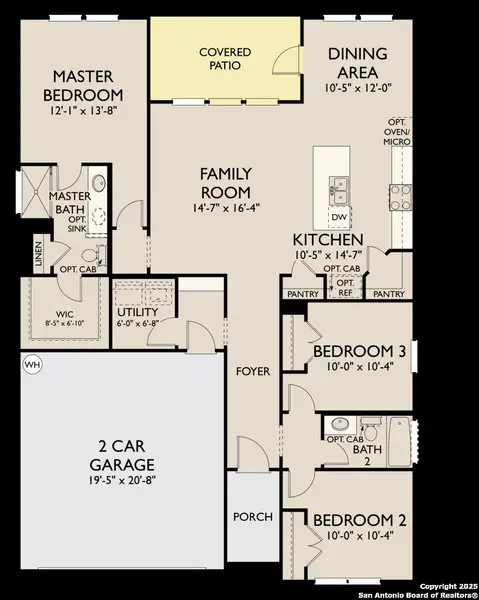 2D floor plan layout of this home in Cordova Trails, Seguin, TX (Image 4).