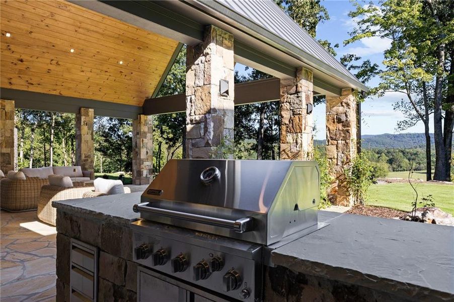 Exterior details and patio area of a home in , Talking Rock (Image 27).