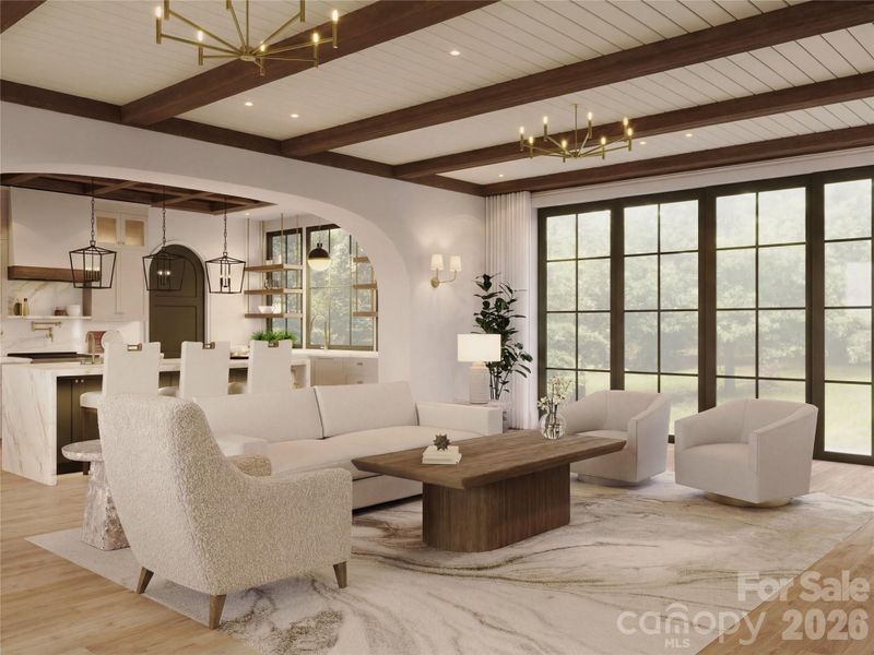 Furnished interior view inside a new home in , Weaverville (Image 10).
