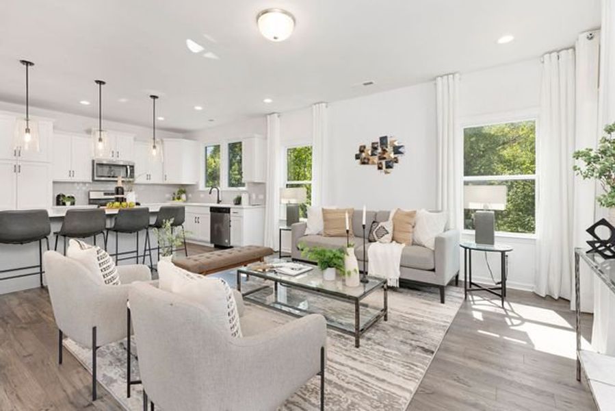 Representative furnished interior of a home built from the Cyprus by True Homes in Mooreland Oaks, Mount Holly (Image 13).