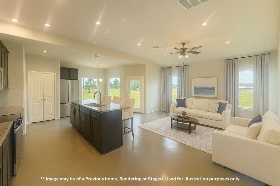 Open Concept Living room & Family Room Open Concept Living room & Family Room