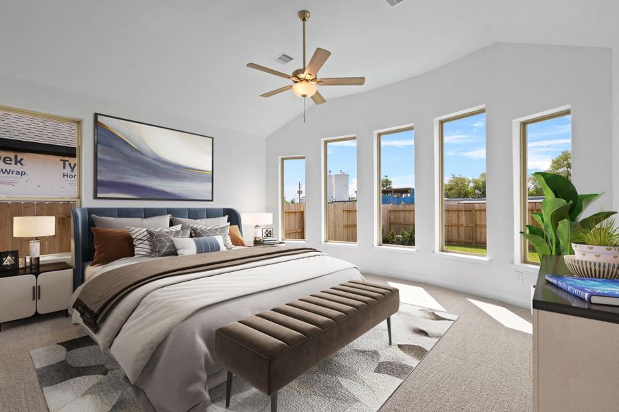 Furnished interior view inside a new home in Coastal Point, League City (Image 13).