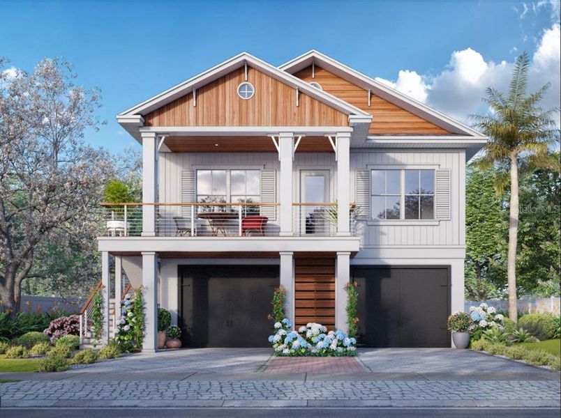 Front exterior of a new home in , Tarpon Springs, FL, highlighting curb appeal (Image 7). Front exterior of a new home in , Tarpon Springs, FL, highlighting curb appeal (Image 7).