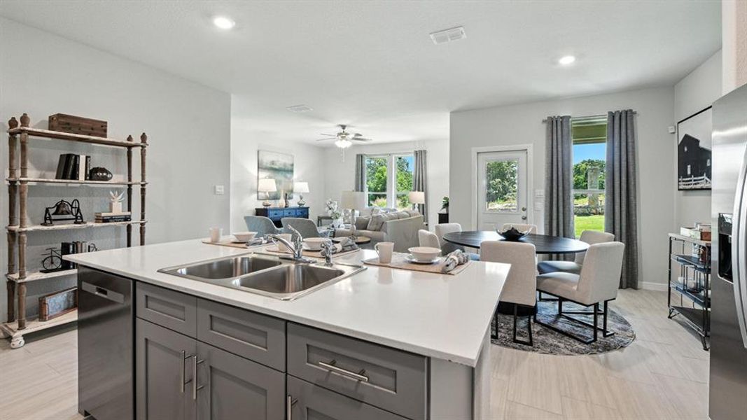 Furnished interior view inside a new home in Monarch at the Meadows, Ponder (Image 17).