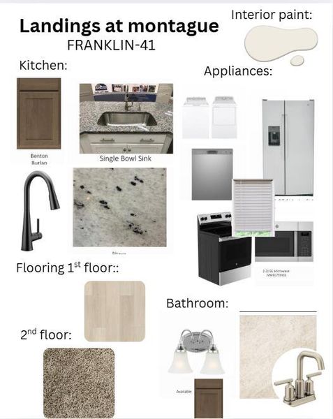 Sample of building materials used in homes in The Landings at Montague, Goose Creek (Image 7).