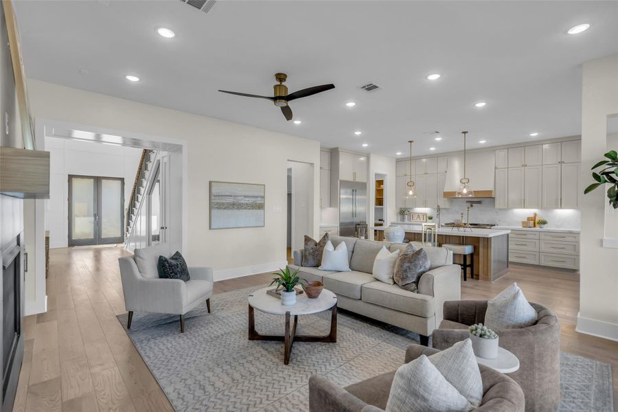 Furnished interior view inside a new home in , Houston (Image 17).