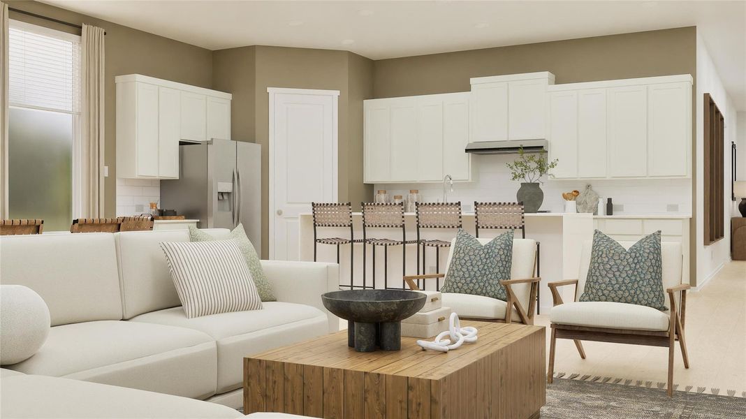 Furnished interior view inside a new home in Samara, League City (Image 27).