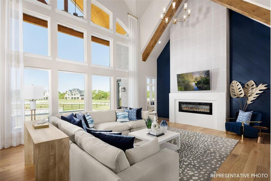 Furnished interior view inside a new home in Heath Golf & Yacht Club, Heath (Image 12).