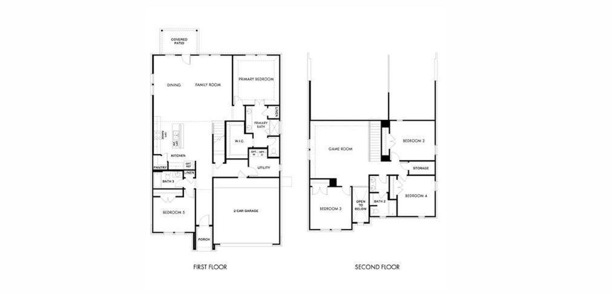 2D floor plan layout of this home in Southridge - Signature Series, Princeton, TX (Image 2). 2D floor plan layout of this home in Southridge - Signature Series, Princeton, TX (Image 2).