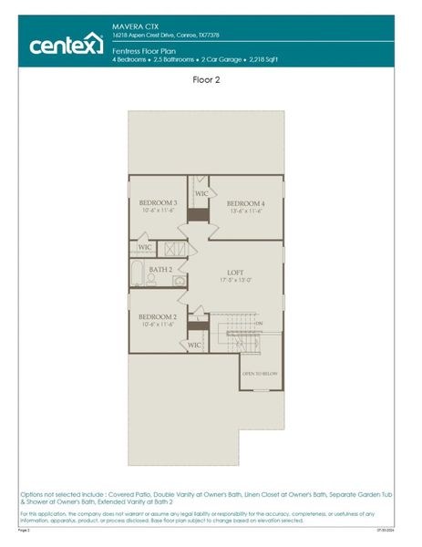 2D floor plan layout of this home in Mavera, Conroe, TX (Image 3). 2D floor plan layout of this home in Mavera, Conroe, TX (Image 3).