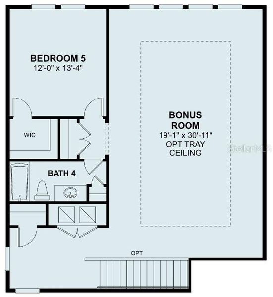 2D floor plan layout of this home in Hawk's Overlook, Oviedo, FL (Image 2).
