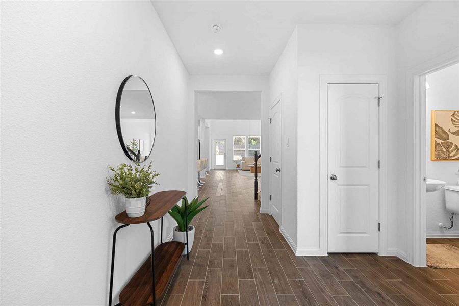 Furnished interior view inside a new home in , Leander (Image 30).