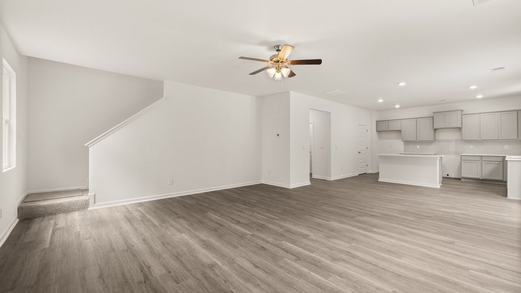 Representative unfurnished interior of a home built from the Hanover by D.R. Horton in The Reserve at Calcutta, Stockbridge (Image 14).