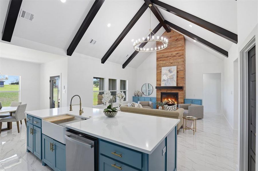 Furnished interior view inside a new home in , Godley (Image 15).