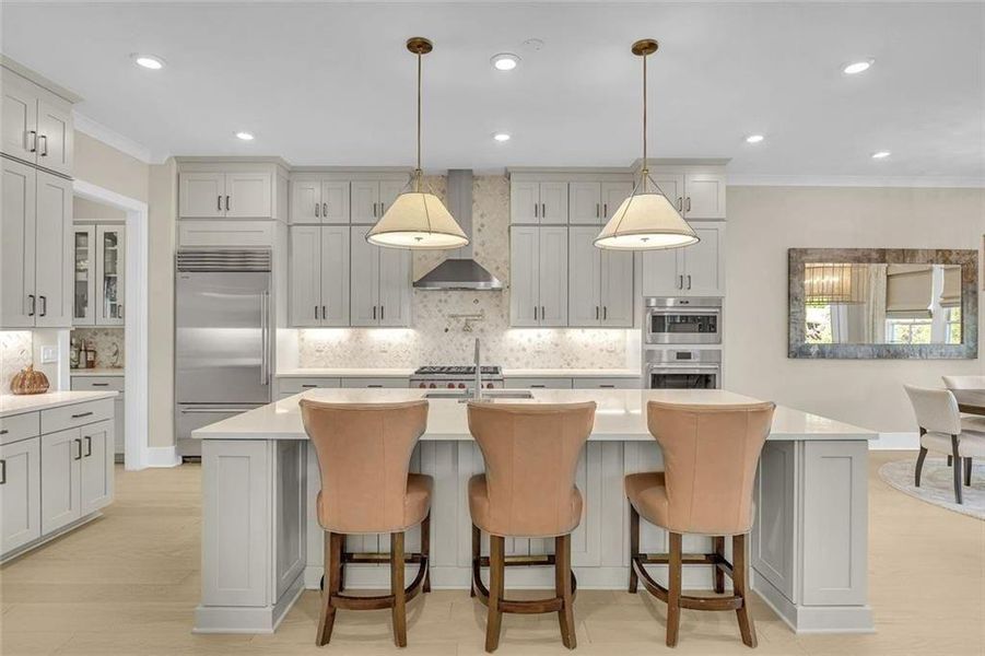 Furnished interior view inside a new home in Manning on the Square, Alpharetta (Image 16).