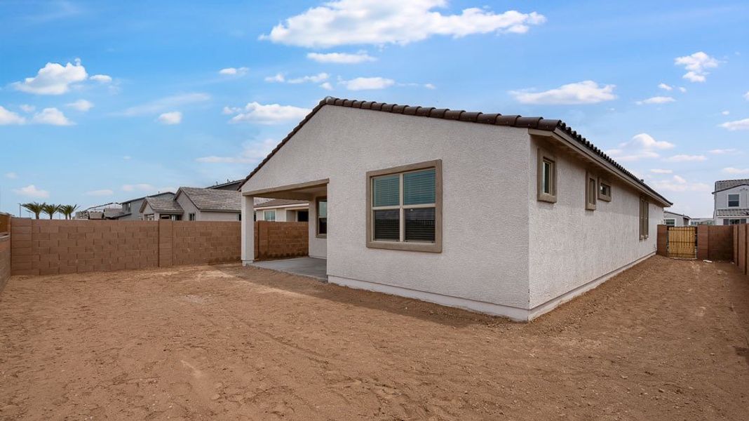 Representative exterior photo of a completed home built from the Sandstone by Taylor Morrison in Combs Ranch Discovery Collection, San Tan Valley, AZ (Image 24). Representative exterior photo of a completed home built from the Sandstone by Taylor Morrison in Combs Ranch Discovery Collection, San Tan Valley, AZ (Image 24).