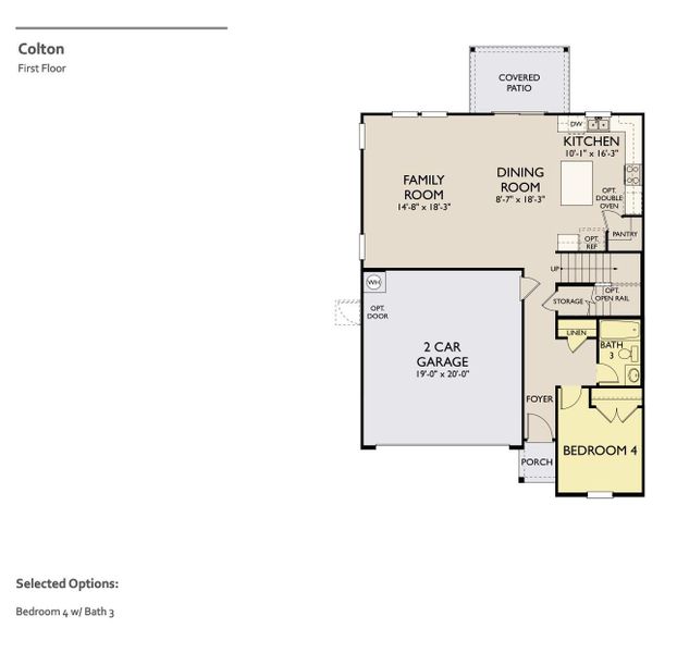2D floor plan layout of this home in Rolling Glen, Hutto, TX (Image 2).