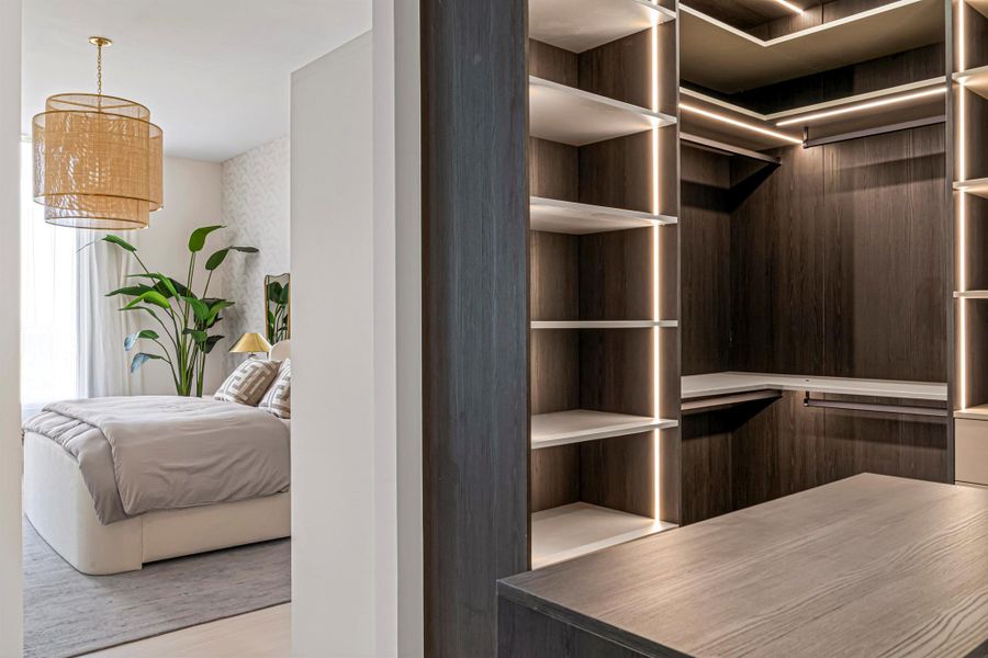 Furnished interior view inside a new home in Alina Residences, Boca Raton (Image 9). Furnished interior view inside a new home in Alina Residences, Boca Raton (Image 9).