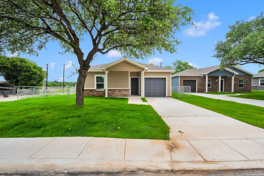 Front exterior of a new home in , San Antonio, TX, highlighting curb appeal (Image 2). Front exterior of a new home in , San Antonio, TX, highlighting curb appeal (Image 2).