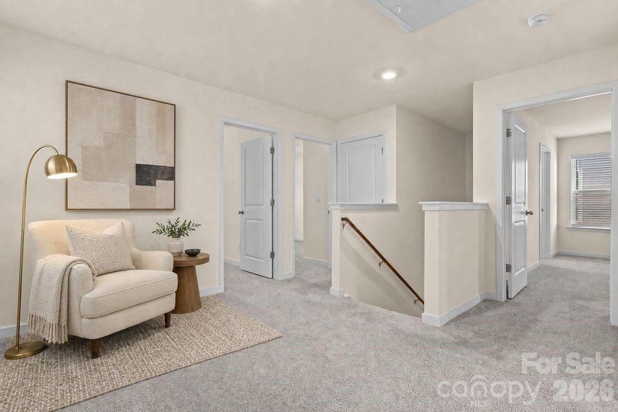 virtually staged loft area virtually staged loft area