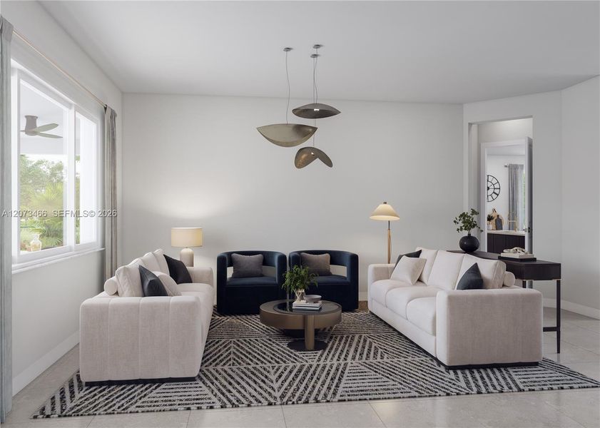Furnished interior view inside a new home in Parkland Royale, Parkland (Image 8).