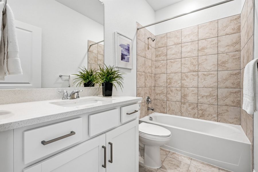 Furnished interior view inside a new home in Trailstone, Arvada (Image 25). Furnished interior view inside a new home in Trailstone, Arvada (Image 25).