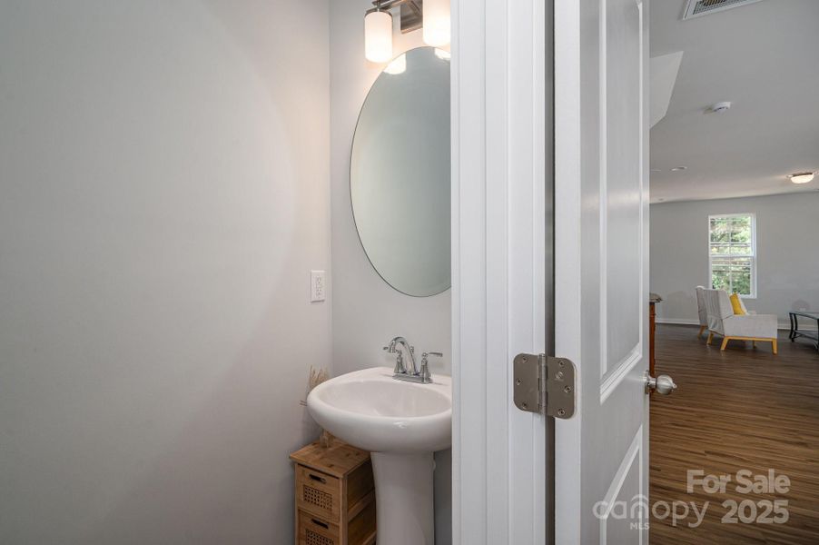 Half bath off of living room