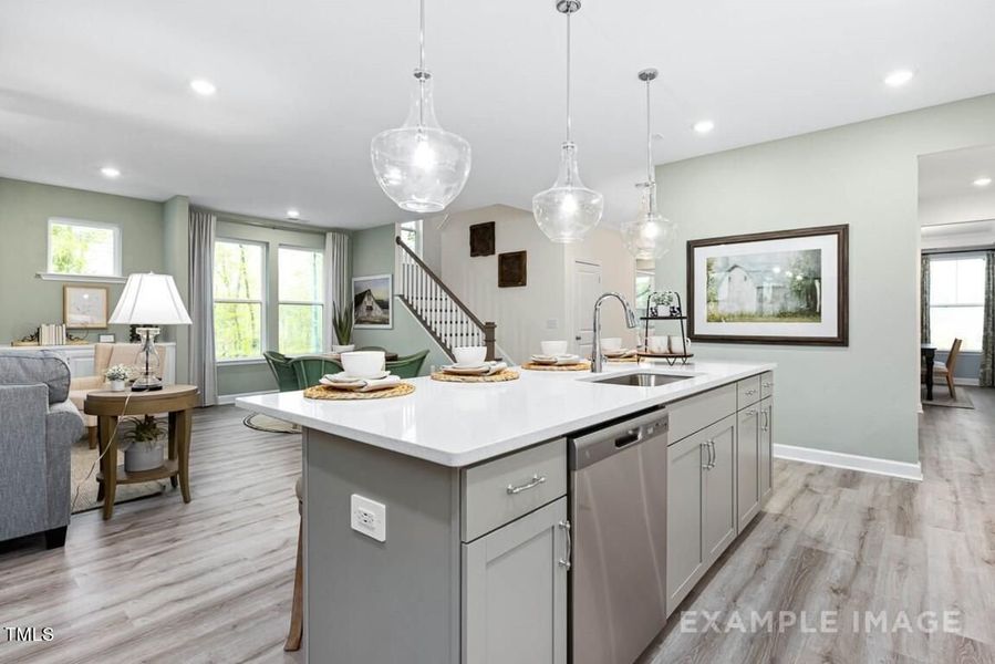 Furnished interior view inside a new home in Glenmere, Knightdale (Image 12).