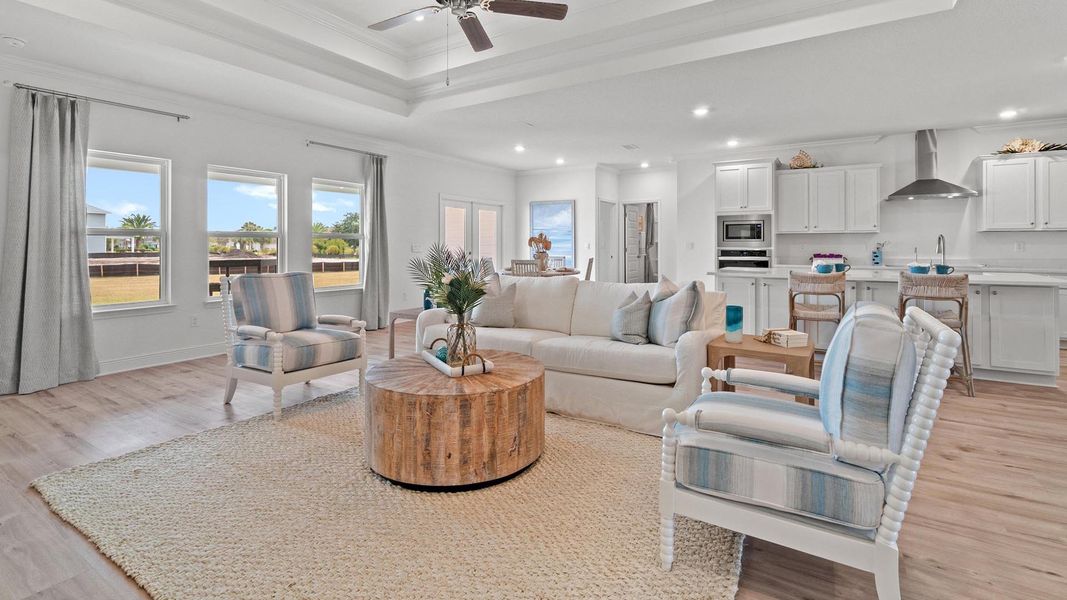 Representative furnished interior of a home built from the McKenzie by D.R. Horton in Holley Grove at Peach Creek - Waterfront Homes, Santa Rosa Beach (Image 10).
