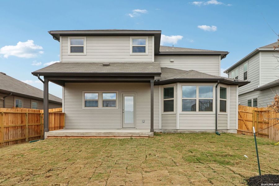 Exterior details and patio area of a home in Legendary Trails - Premier Series, Cibolo (Image 3).